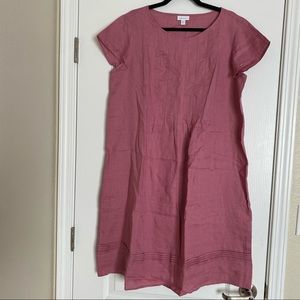 J. Jill shirt sleeve linen dress